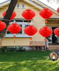 Chinese Red Paper Lantern with Tassels