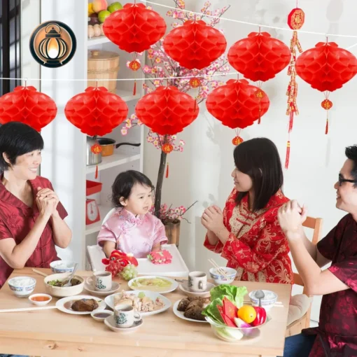 Chinese Red Paper Lantern with Tassels