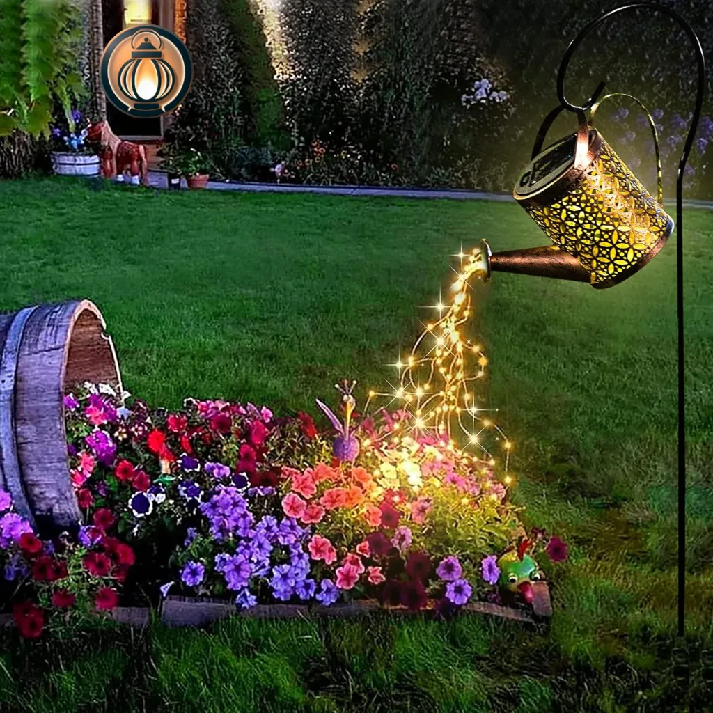 Hollow Watering Can Design Hanging Metal Lantern