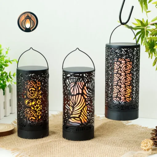 LED Metal Lantern with Timer